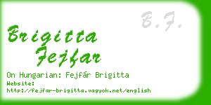 brigitta fejfar business card